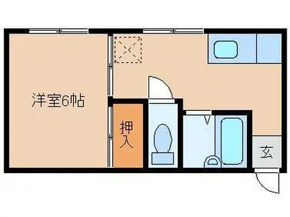 CAPRI(1K/3階)の間取り写真