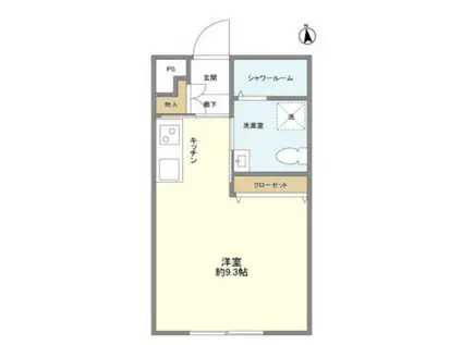 ベーシックハイツ奥沢(1K/1階)の間取り写真