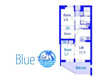 シャトーエミール(3LDK/2階)の間取り写真