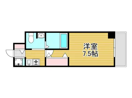 ラクラス福島野田(1K/12階)の間取り写真