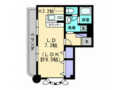 メゾンSEI(1K/4階)の間取り写真