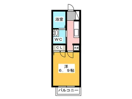 M.Y.S常盤台(1K/1階)の間取り写真