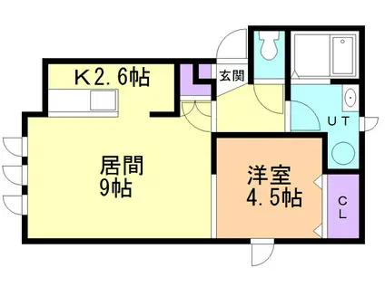レジデンス寿A棟(1LDK/1階)の間取り写真