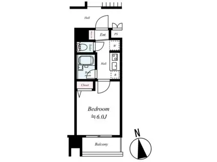 プレール大森イースト(1K/4階)の間取り写真