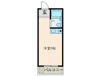 寿パークハイツ(ワンルーム/3階)の間取り写真