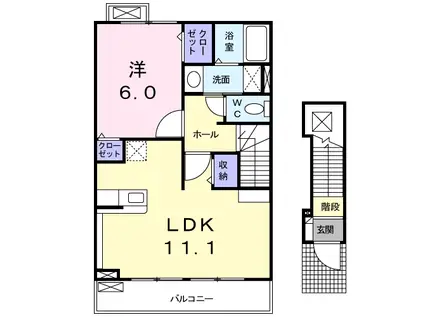 ヴィーナス今里(1DK/10階)の間取り写真