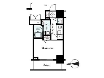 エスリード阿波座サウスプレイス(1K/11階)の間取り写真