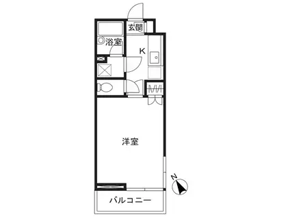 メゾンボヌールTM(1K/2階)の間取り写真