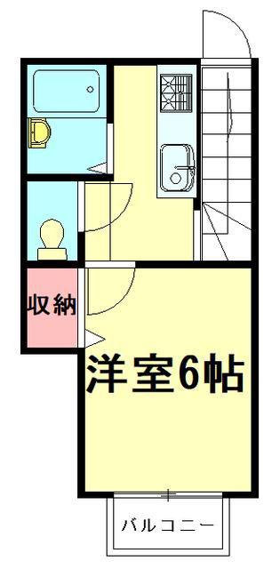 セレ川越(1K/1階)の間取り写真