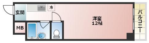シティアーク天王寺(ワンルーム/4階)の間取り写真