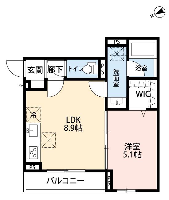 SONORE(1LDK/2階)の間取り写真