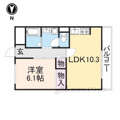 豊栄マンション(1LDK/5階)の間取り写真