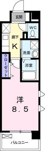 マナメゾン 白金(1K/1階)の間取り写真