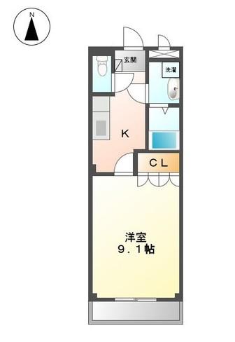 昴ーすばる-(1K/1階)の間取り写真