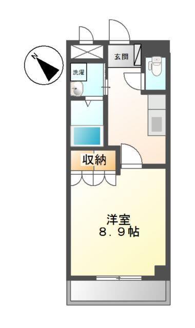 ブエナビスタ(1K/1階)の間取り写真