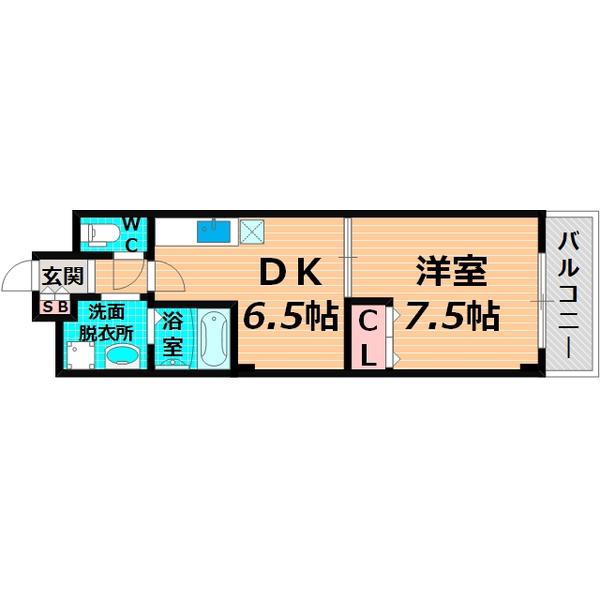 メゾンバイタルA(1DK/1階)の間取り写真