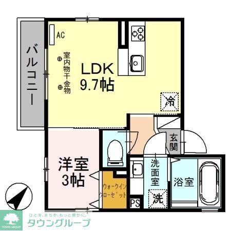 FELIZ COLINA(1LDK/2階)の間取り写真
