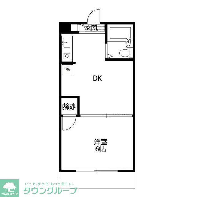 アリエッタイースト(1DK/1階)の間取り写真