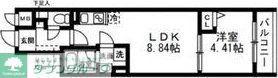 SOLASIA RESIDENCE 武蔵小山(1LDK/4階)の間取り写真