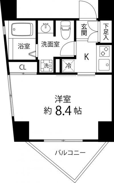 レニール本駒込(1K/3階)の間取り写真