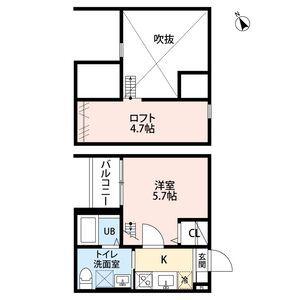 MAISON FAR 小本メゾンファルコモト(1K/1階)の間取り写真
