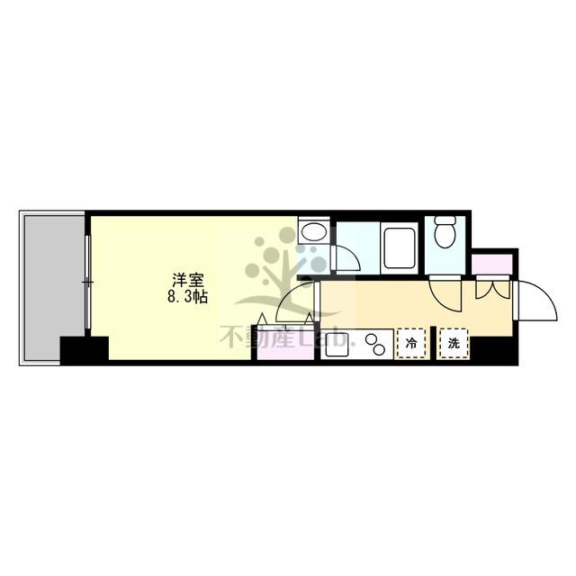 クレストコート難波サウス(1K/4階)の間取り写真