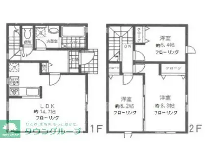 FOUR SEASONSV棟(3LDK/2階)の間取り写真