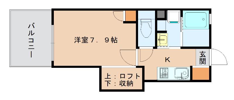 アクタス博多Vタワー(1K/12階)の間取り写真