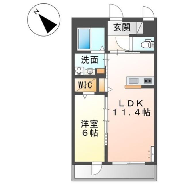 泉大津市千原町アパート(1LDK/2階)の間取り写真