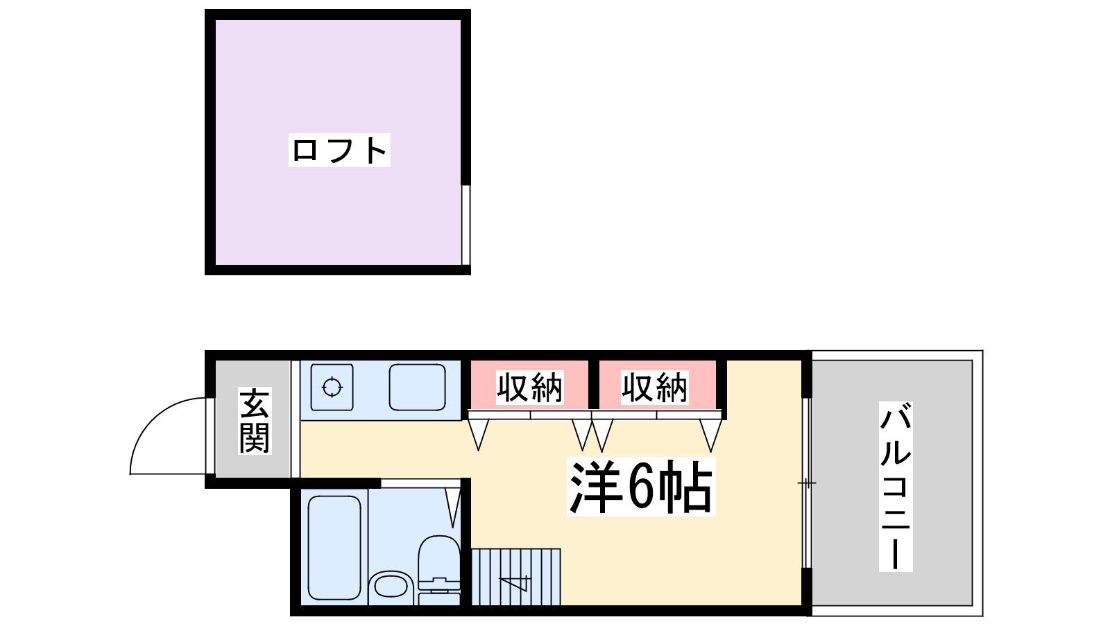 プレアール野中(ワンルーム/5階)の間取り写真