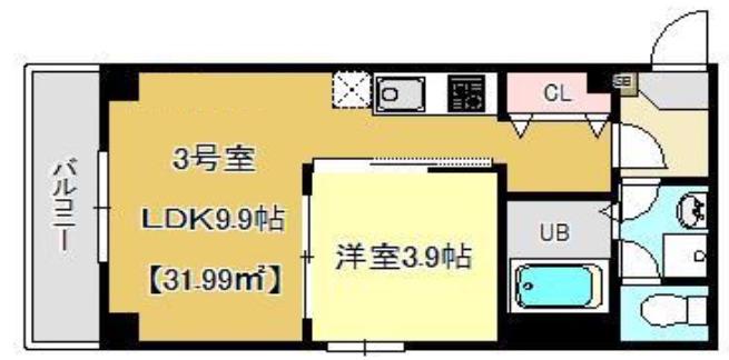 金太郎ヒルズ164(1LDK/2階)の間取り写真