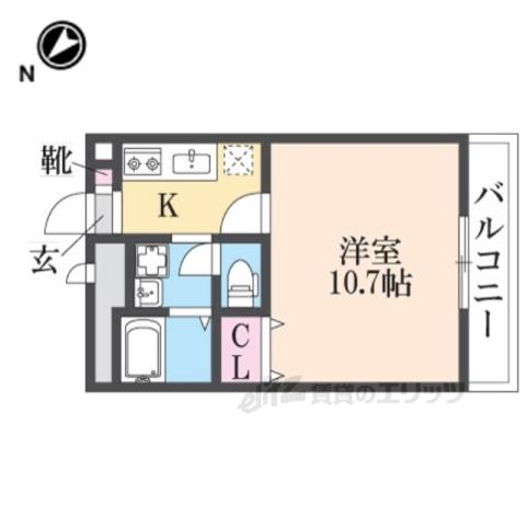 アンプルールフェール フリージア(1K/3階)の間取り写真