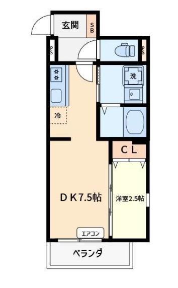 アバンテ向島(1DK/4階)の間取り写真