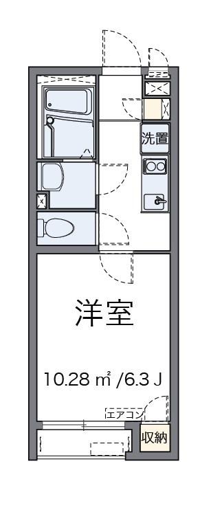 フルール高円寺(1K/2階)の間取り写真