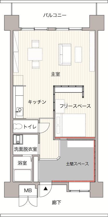 コーシャハイツ港(1LDK/8階)の間取り写真