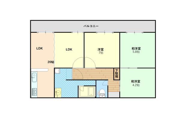 グランデ蒲田(3LDK/2階)の間取り写真
