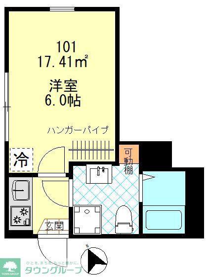 ラウレア吉祥寺井の頭(1K/1階)の間取り写真
