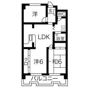 ルミエールI(3LDK/2階)の間取り写真