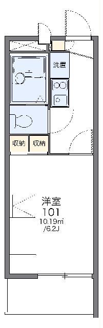 レオパレスボヌール(1K/2階)の間取り写真