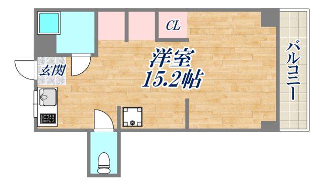 三宮アソシア(1LDK/4階)の間取り写真