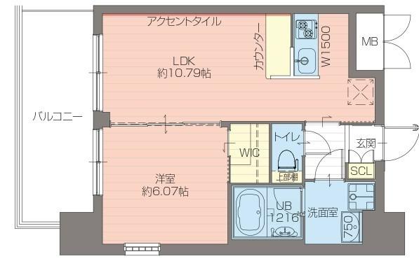 プレジオ御幣島(1LDK/14階)の間取り写真