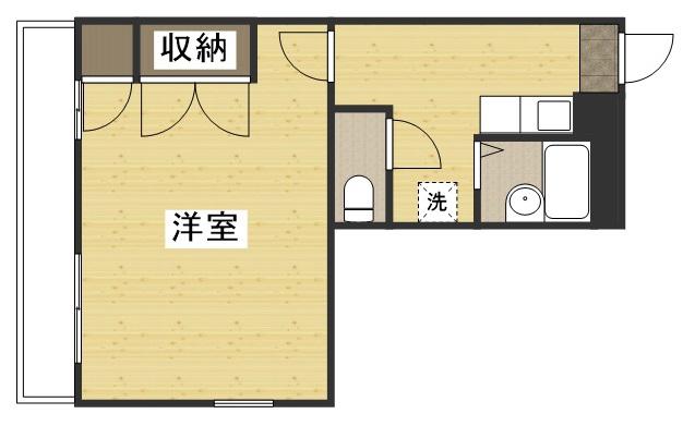 パレスTAKENAMI(1K/1階)の間取り写真