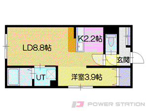 SKYPIEA(1LDK/2階)の間取り写真