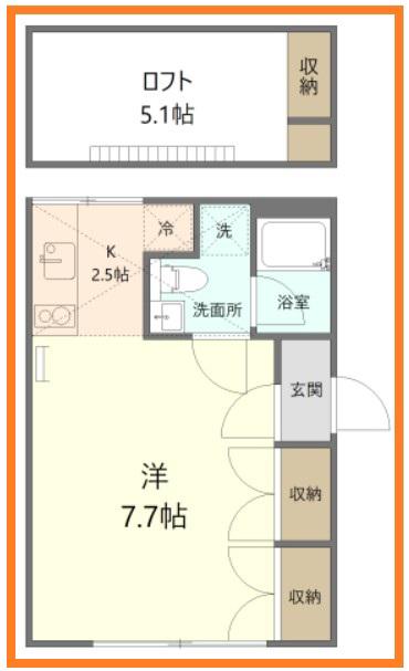 NEW PAICOURT(1K/1階)の間取り写真