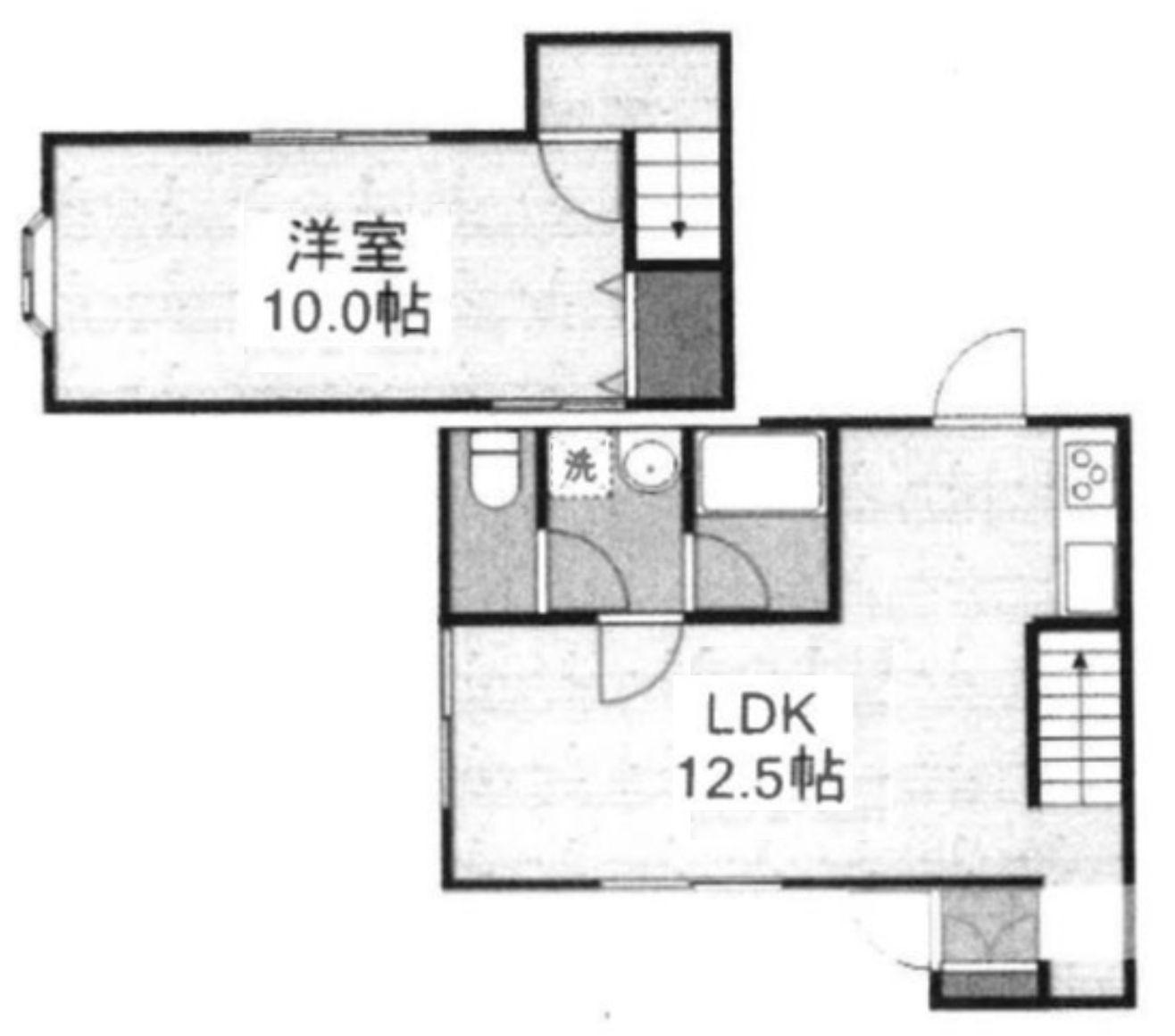 かやハウス3-02(1LDK/1階)の間取り写真