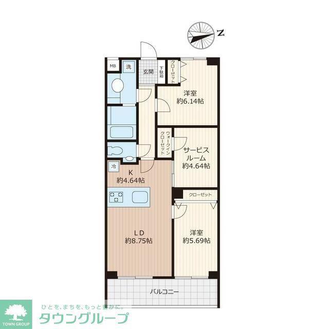 BEVERLY HOMES 豊島園(2SLDK/B1階)の間取り写真