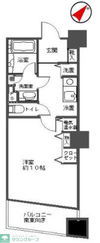 ブロードシティ東京(1K/2階)の間取り写真