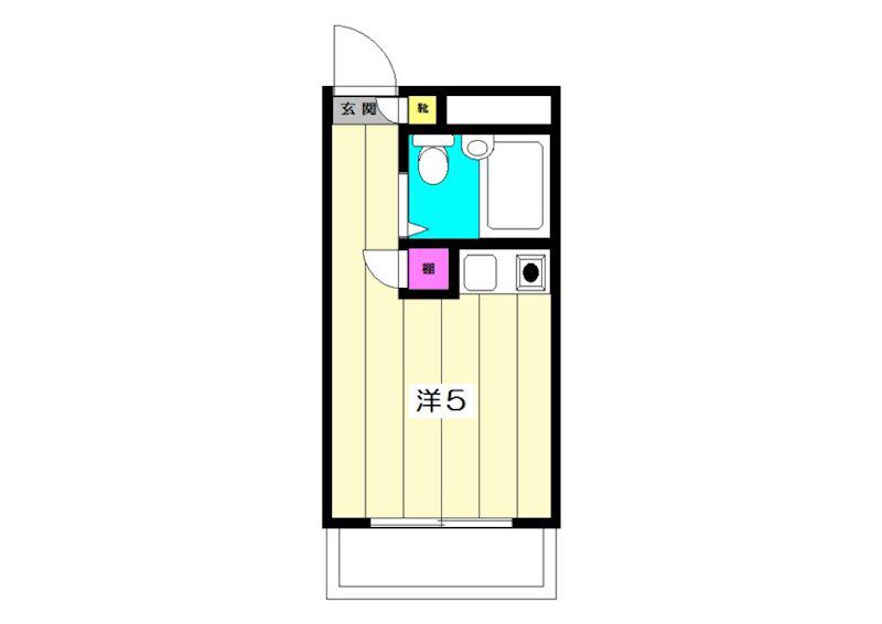 自由ヶ丘ガーデン(ワンルーム/4階)の間取り写真