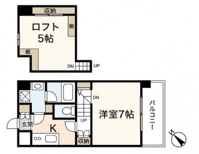 ドミトリー庚午弐番館(1K/1階)の間取り写真
