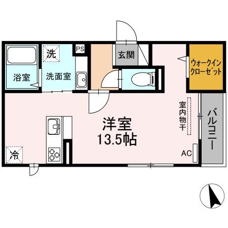 AVENUE263(ワンルーム/2階)の間取り写真